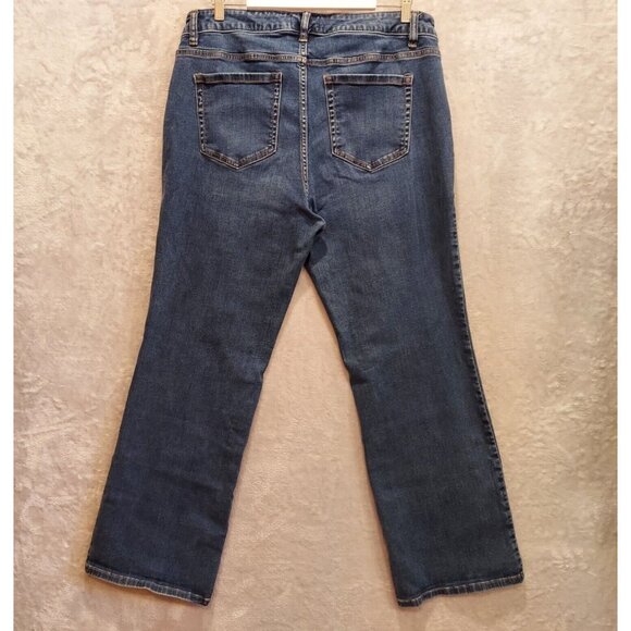 Lane Bryant Womens Size 18 37x30 Flex Magic Waist Mid Rise Straight Denim Jeans - Picture 2 of 15